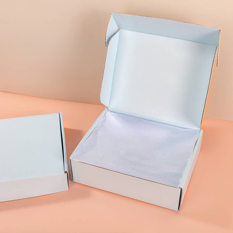 50pc, 5 sizes Blue Corrugated Cardboard Mailer Shipping Box: T2