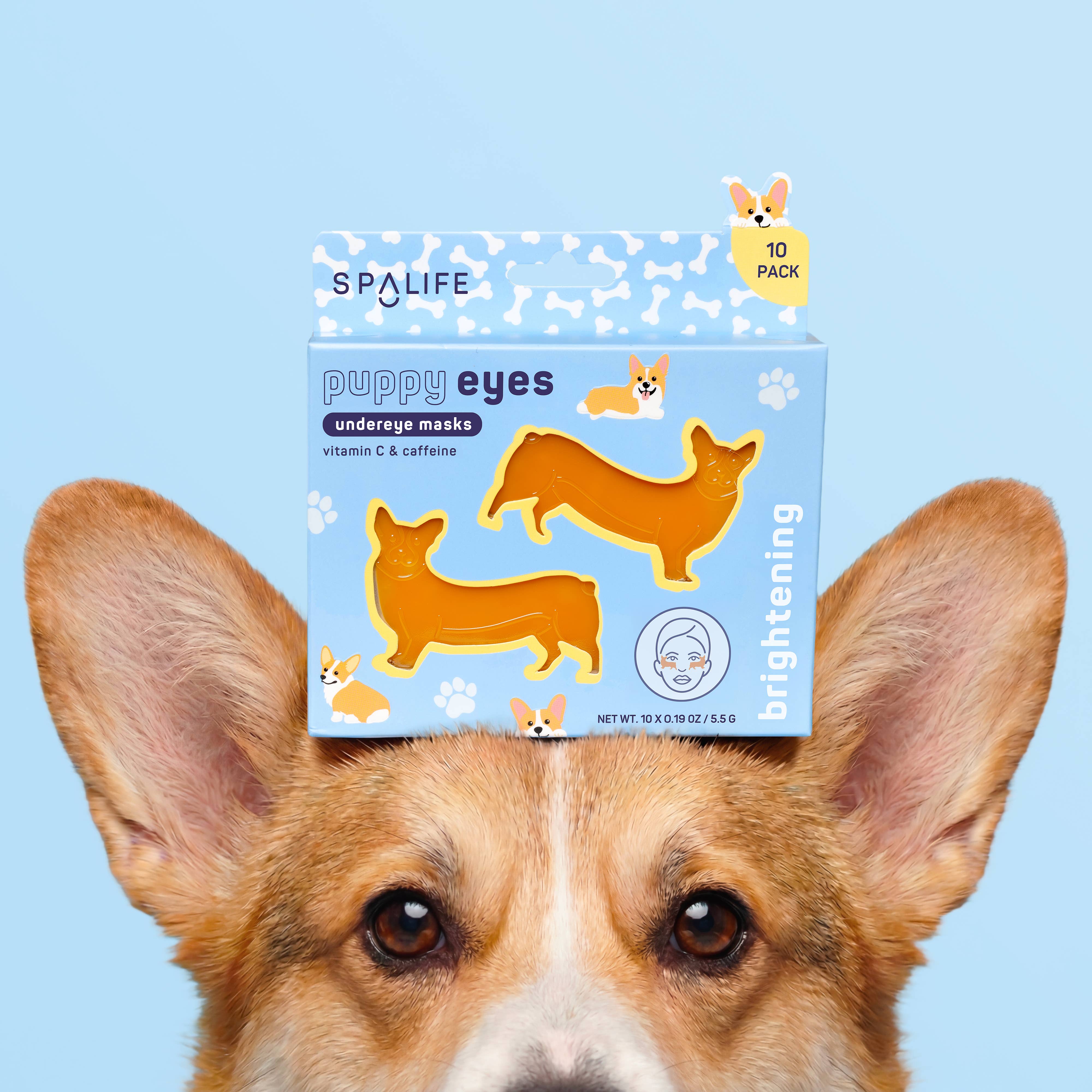 Puppy Eyes l Corgi Shaped Brightening Eye Patches l 10 Pack