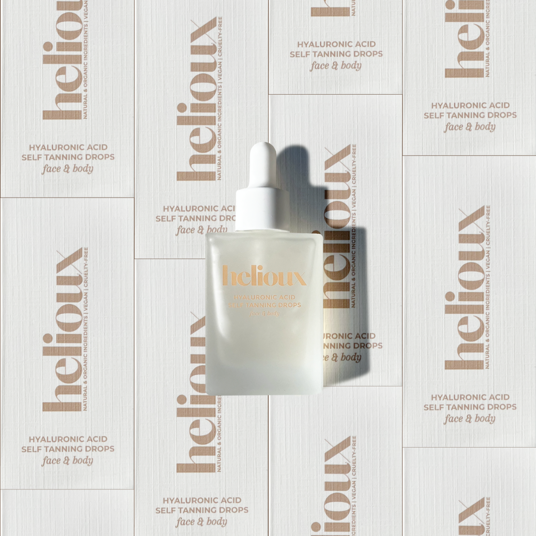 Helioux Self Tanning Drops For Face &amp; Body with Hyaluronic Acid