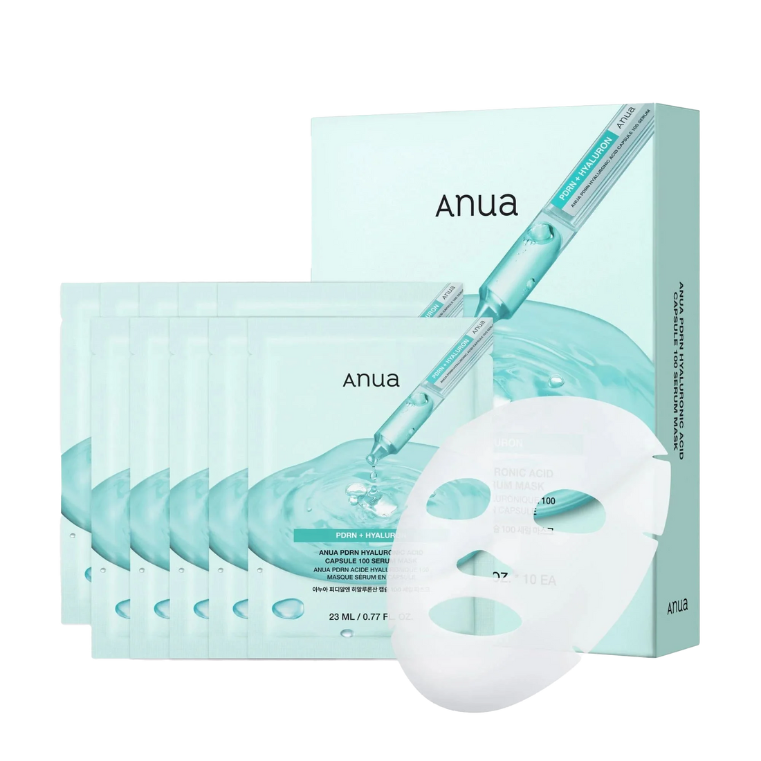 ANUA PDRN Hyaluronic Acid Capsule 100 Serum Mask 23ml