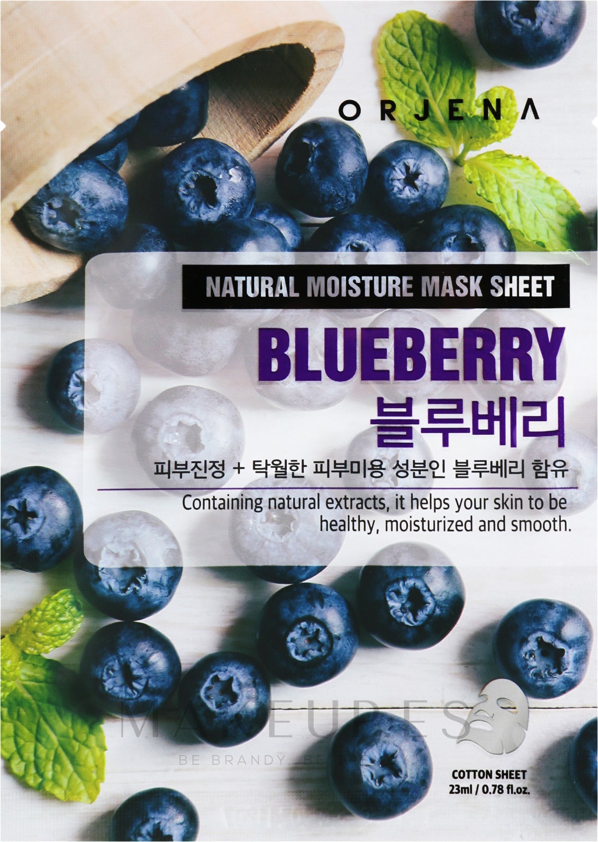 ORJENA Natural Moisture Mask Sheet - Blueberry 23Ml