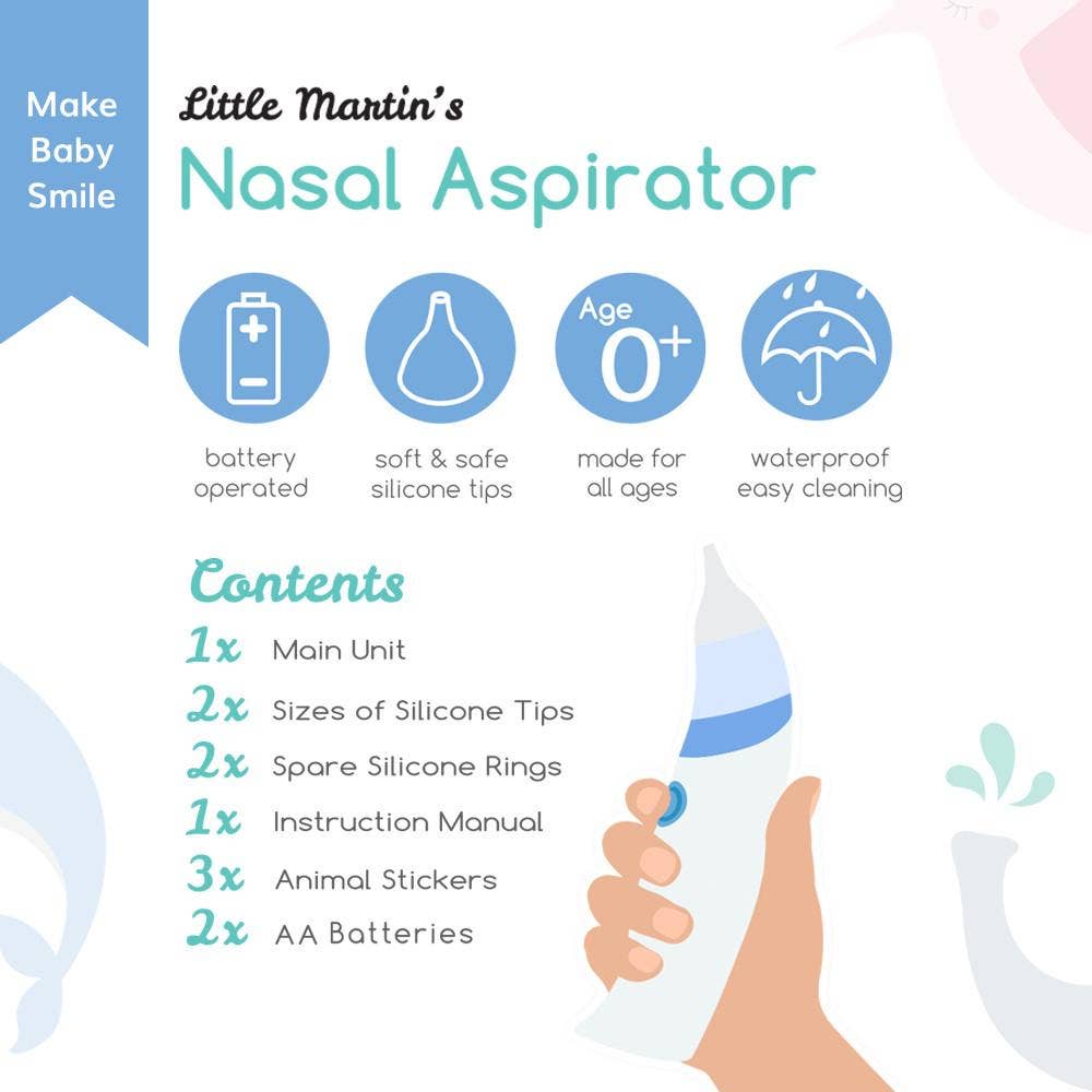 Baby Electric Nasal Aspirator: Light Blue