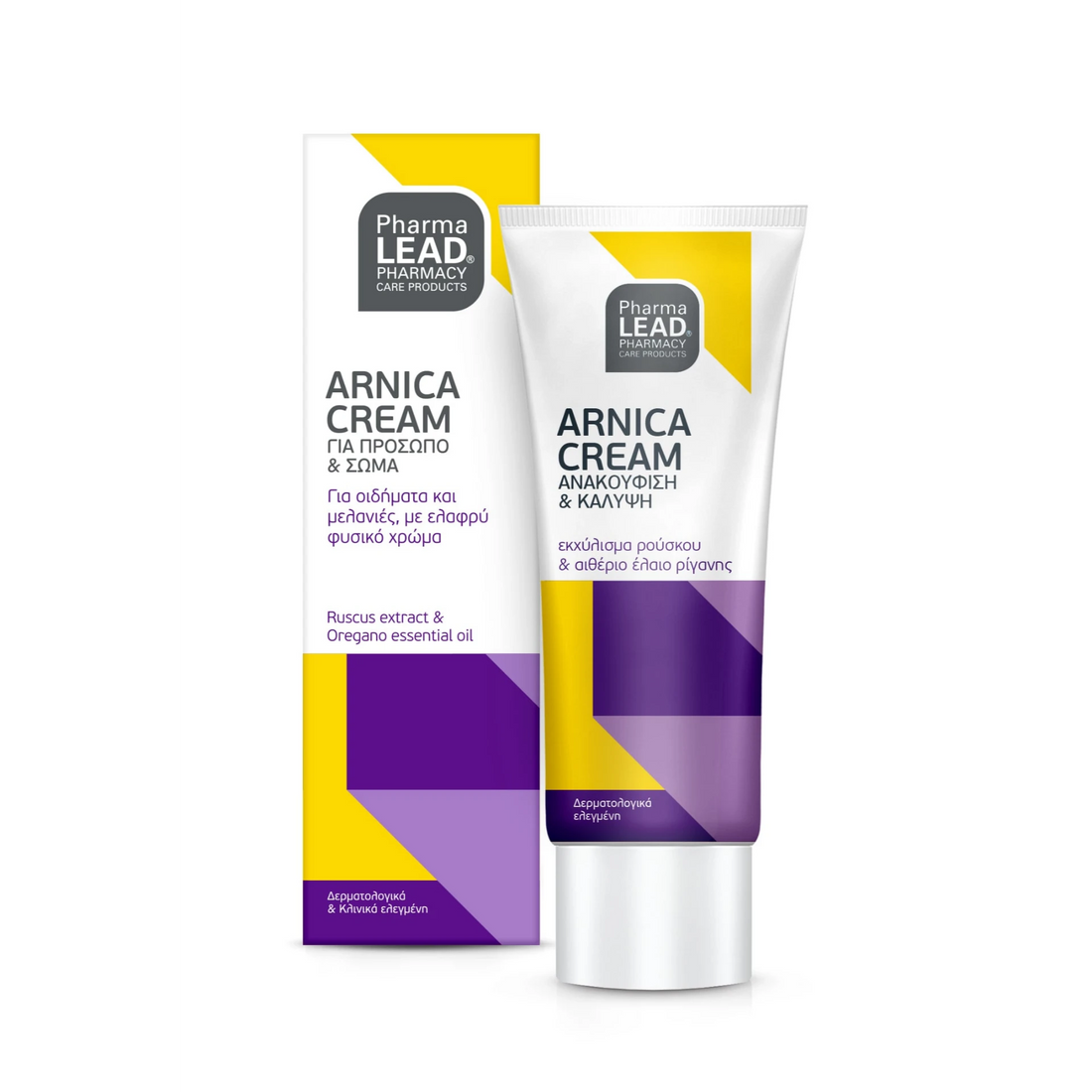 NutraLEAD Arnica Cream for face and body skin conditioning with arnica, rosemary, and shea butter.