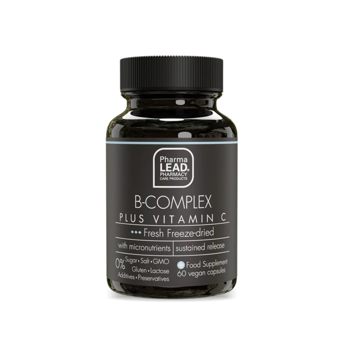 B-Complex Plus Vitamin C - Supplement supporting nervous and immune systems with B vitamins, vitamin C, calcium, magnesium, and superfoods.