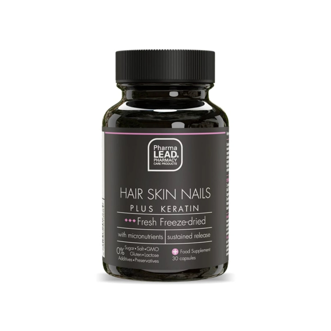 Hair Skin Nails Plus Keratin - Supplement for hair, skin, and nail health with keratin, vitamins, and minerals.