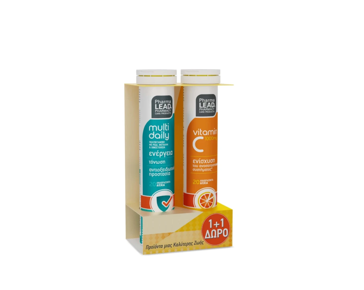 Pharmalead Multi Daily - 20 effervescent tabs + Gift Vitamin C 1000mg 20 effervescent tabs