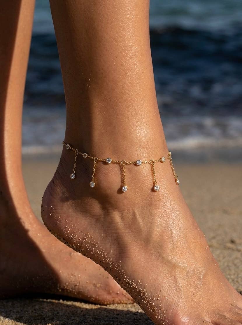 Stainless steel anklets 624AQ70: Or / 100% Acier inoxydable
