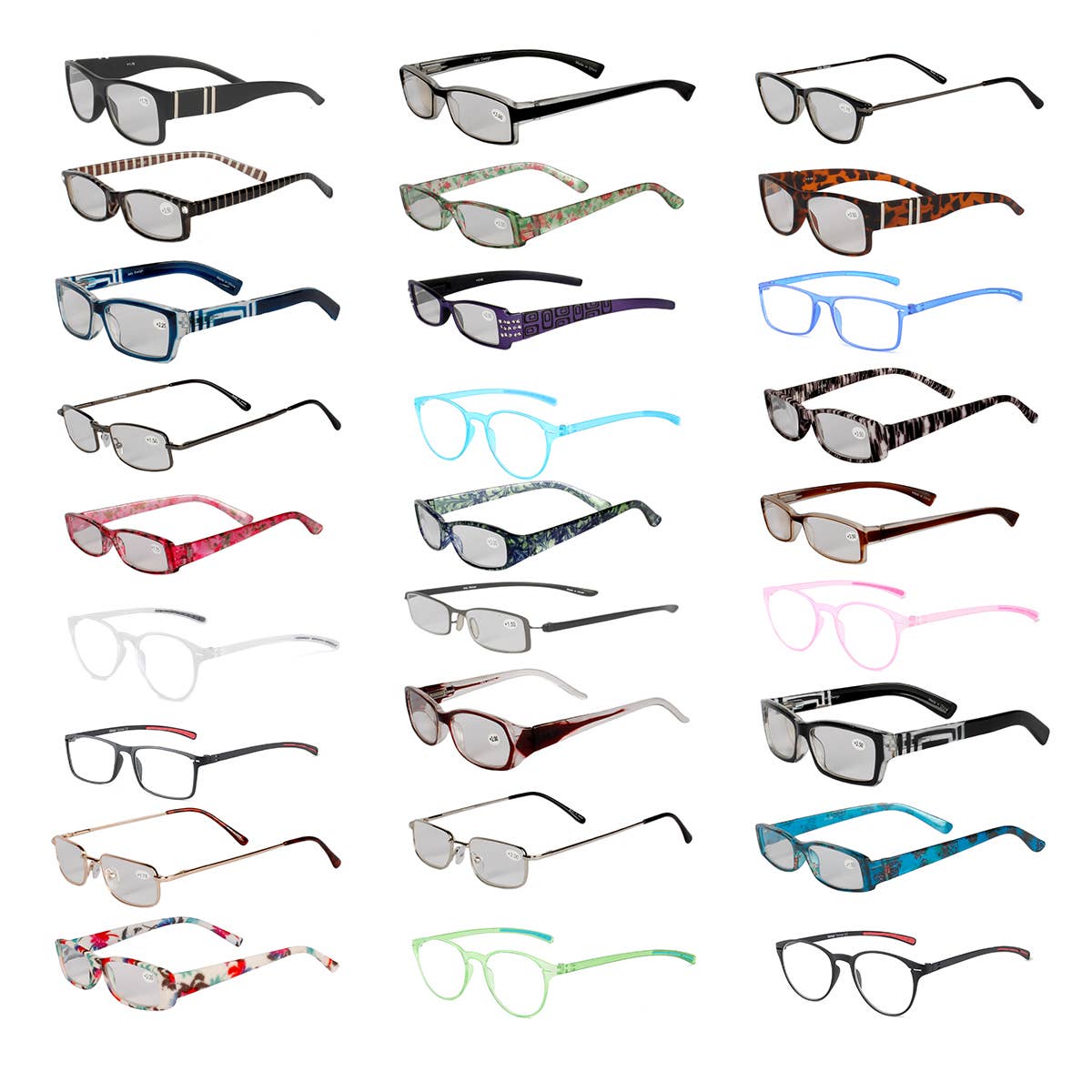 Assorted Reading Glasses For Men And Women: 1.00~2.50 / Men + Women Mixed 24 Pairs
