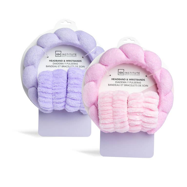 IDC INSTITUTE SKINCARE HEADBAND AND WRISTBAND