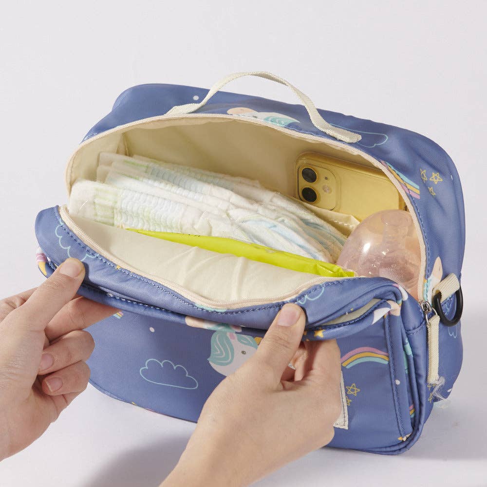Diaper Changing Bag: Gray / Large