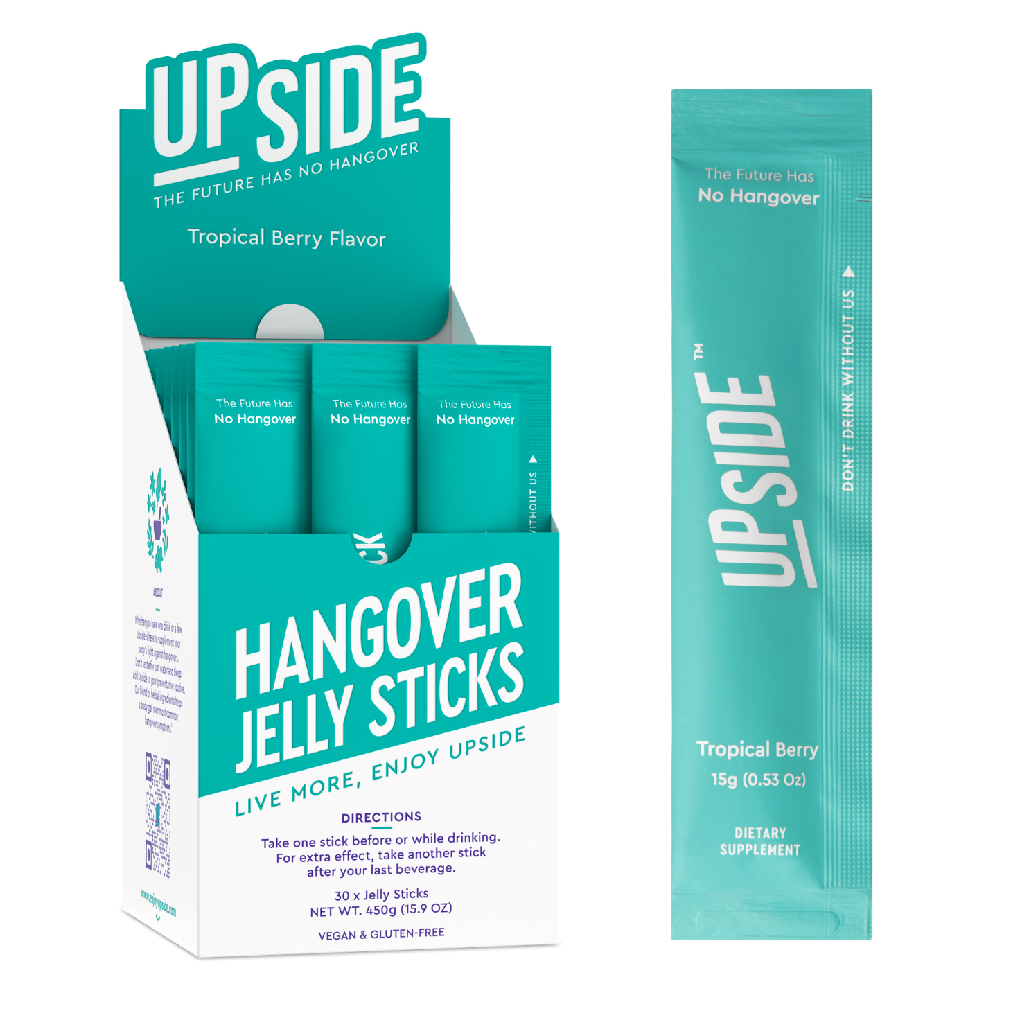 UPSIDE Before Drinking Hangover Sticks - Party Box (30-Pack)