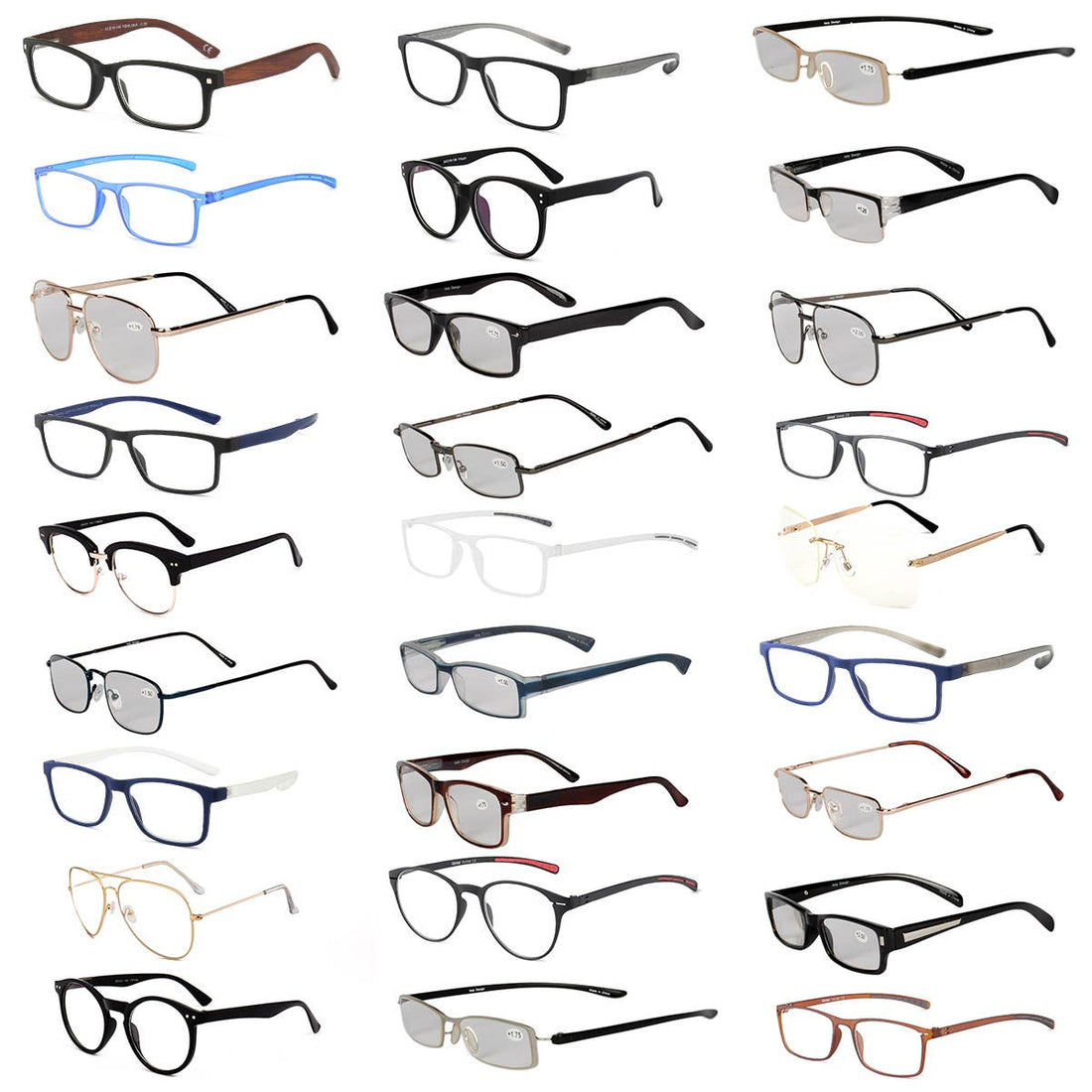 Assorted Reading Glasses For Men And Women: 2.50~4.00 / Men + Women Mixed 24 Pairs
