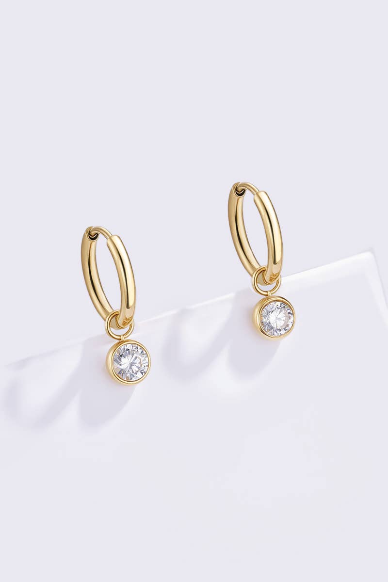 Stainless steel earrings 124AQ556: Or / 100% Acier inoxydable