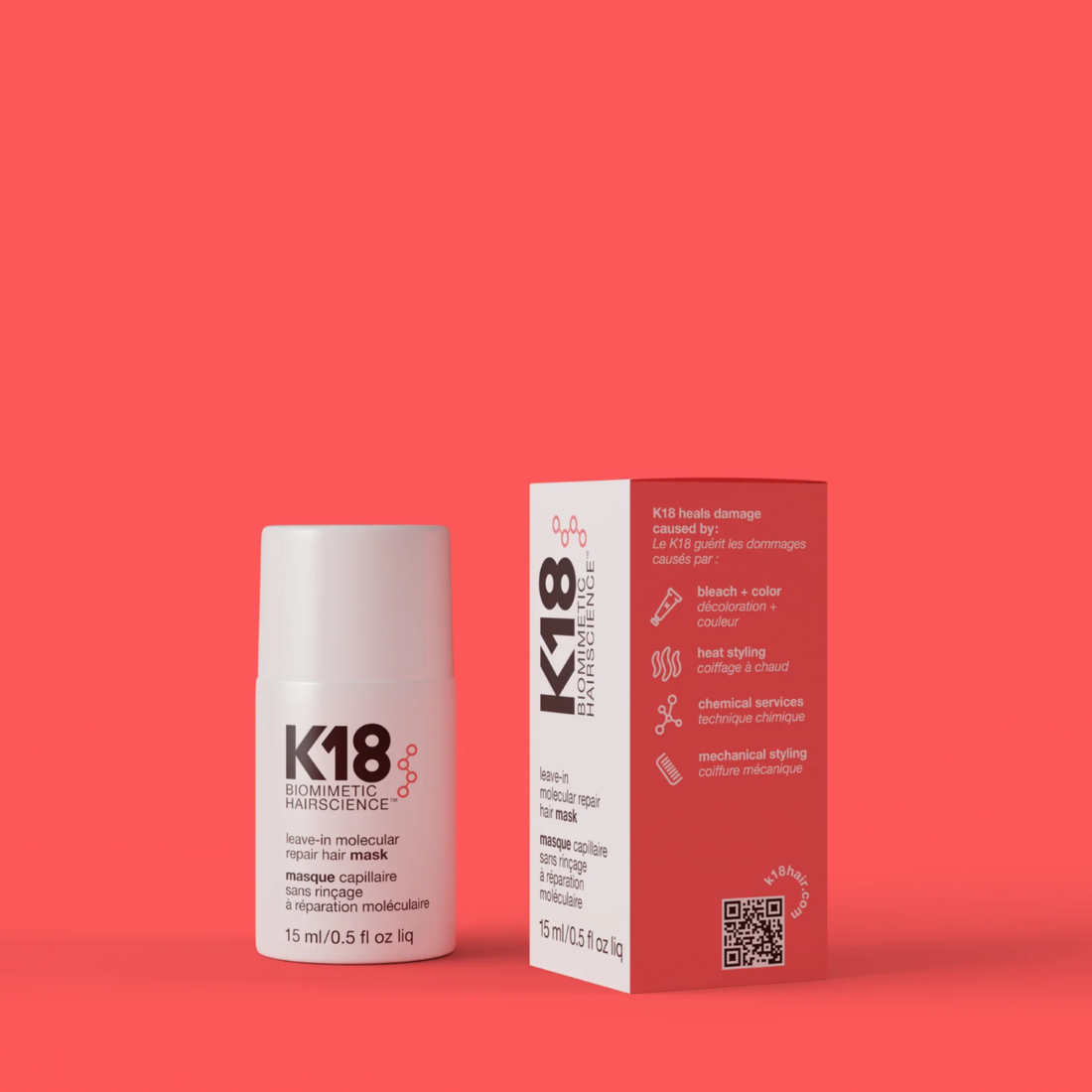 K18-31007  K18 Leave-In Molecular Repair Hair Mask (15mL)
