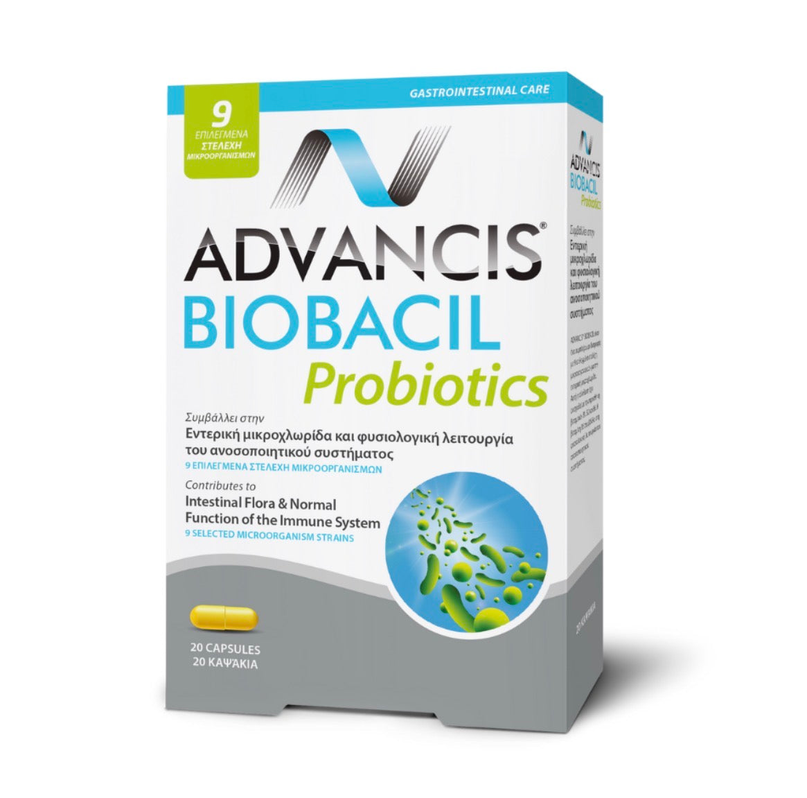 Advancis Biobacil Probiotics – 20 Capsules