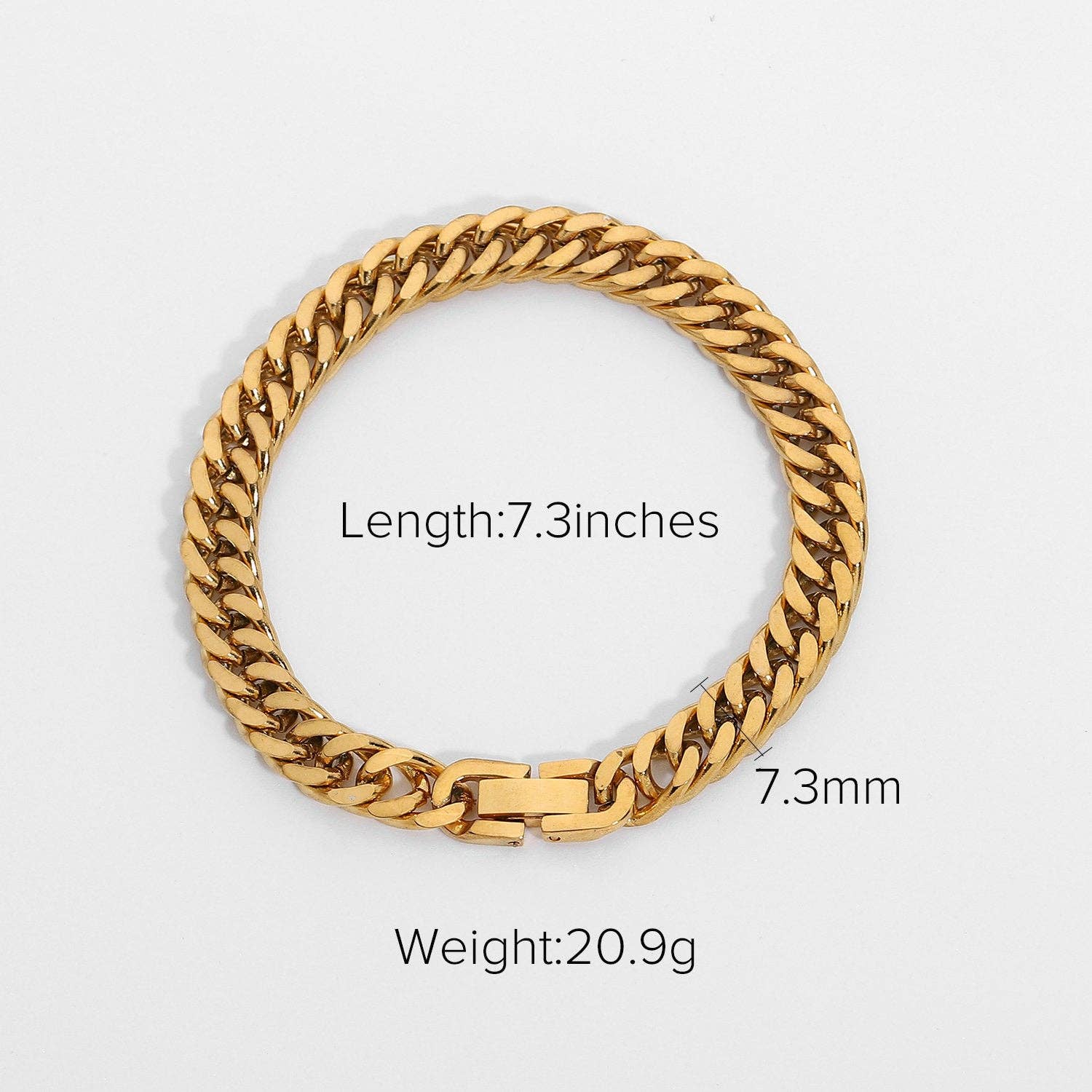 Multi Style 18K Gold Plated Steel Chain Bracelets - FGS: F