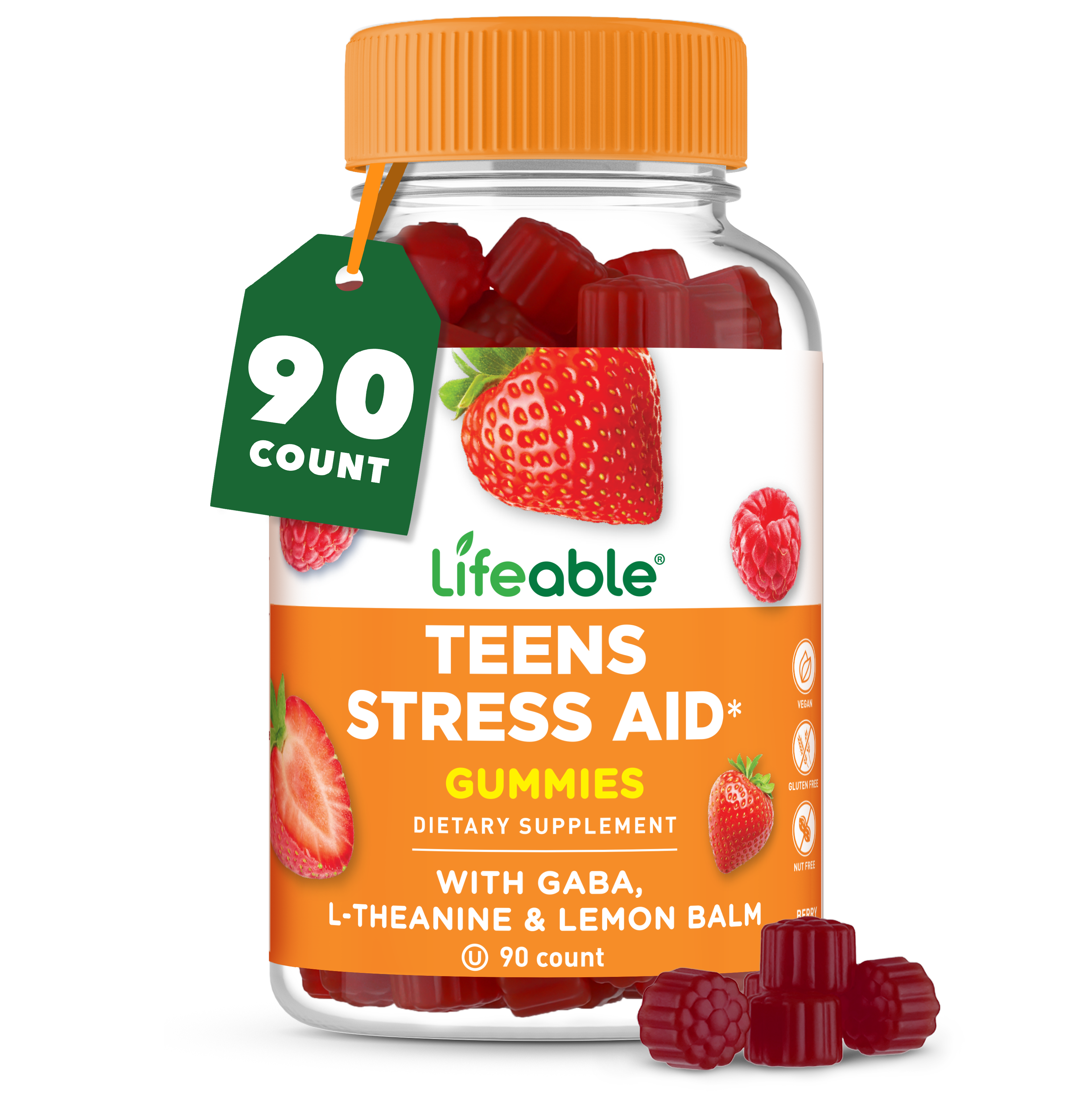 Lifeable Stress Aid Gummies for Teens, 90 ct