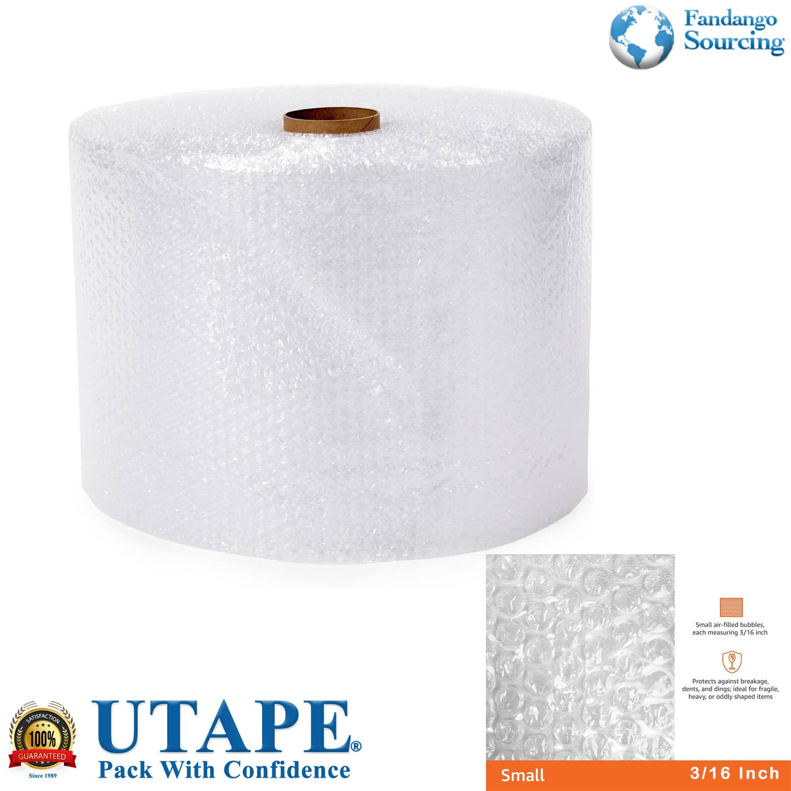 Protective Bubble Wrap Cushioning Shock Absorption 12" Roll: Small 24" x 10'