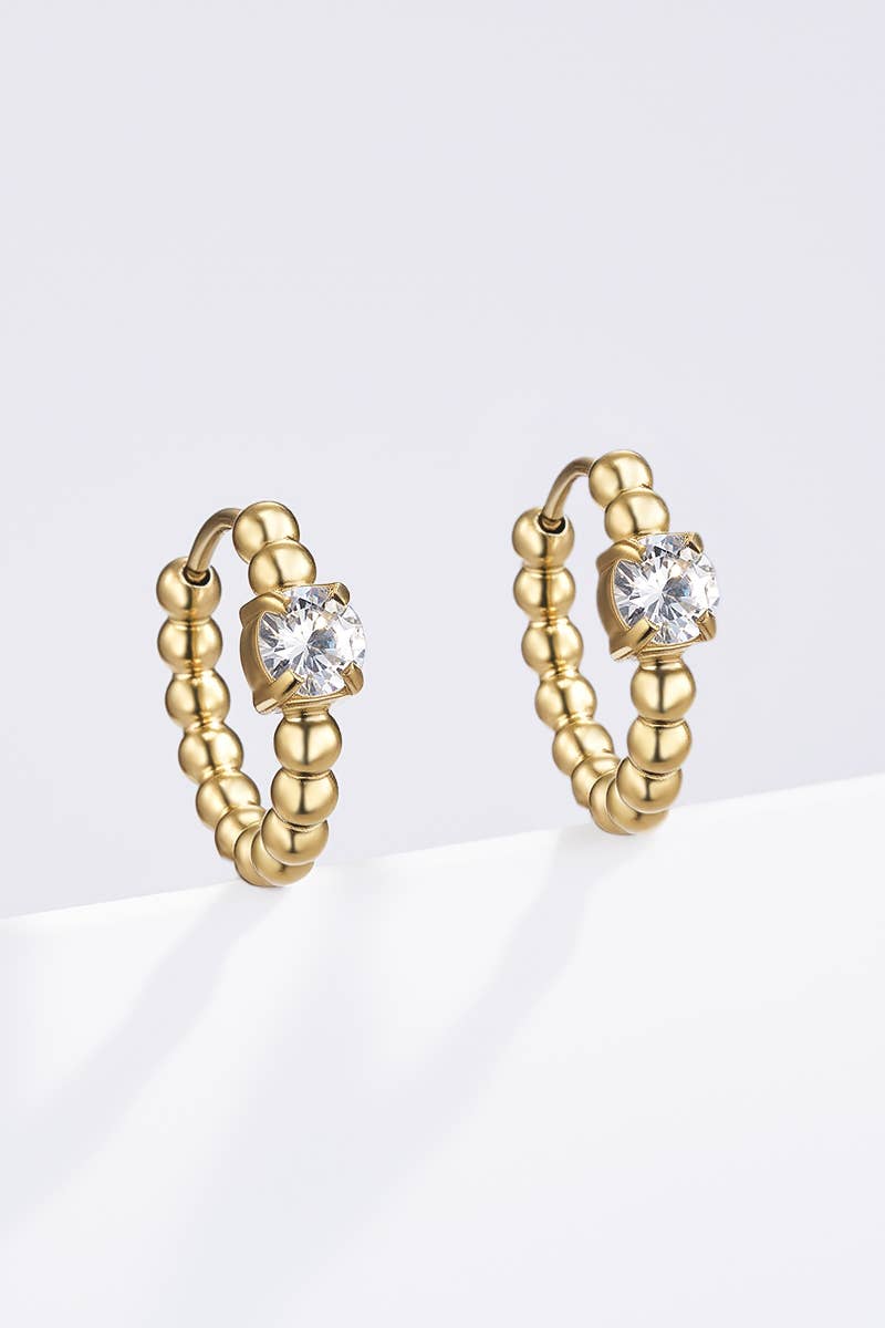 Stainless steel earrings 124AQ553: Gold / 100% Stainless steel