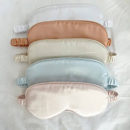 Silky Satin Sleep Eye Masks with Ribbon - GRACIA: CARAMEL / ONE SIZE