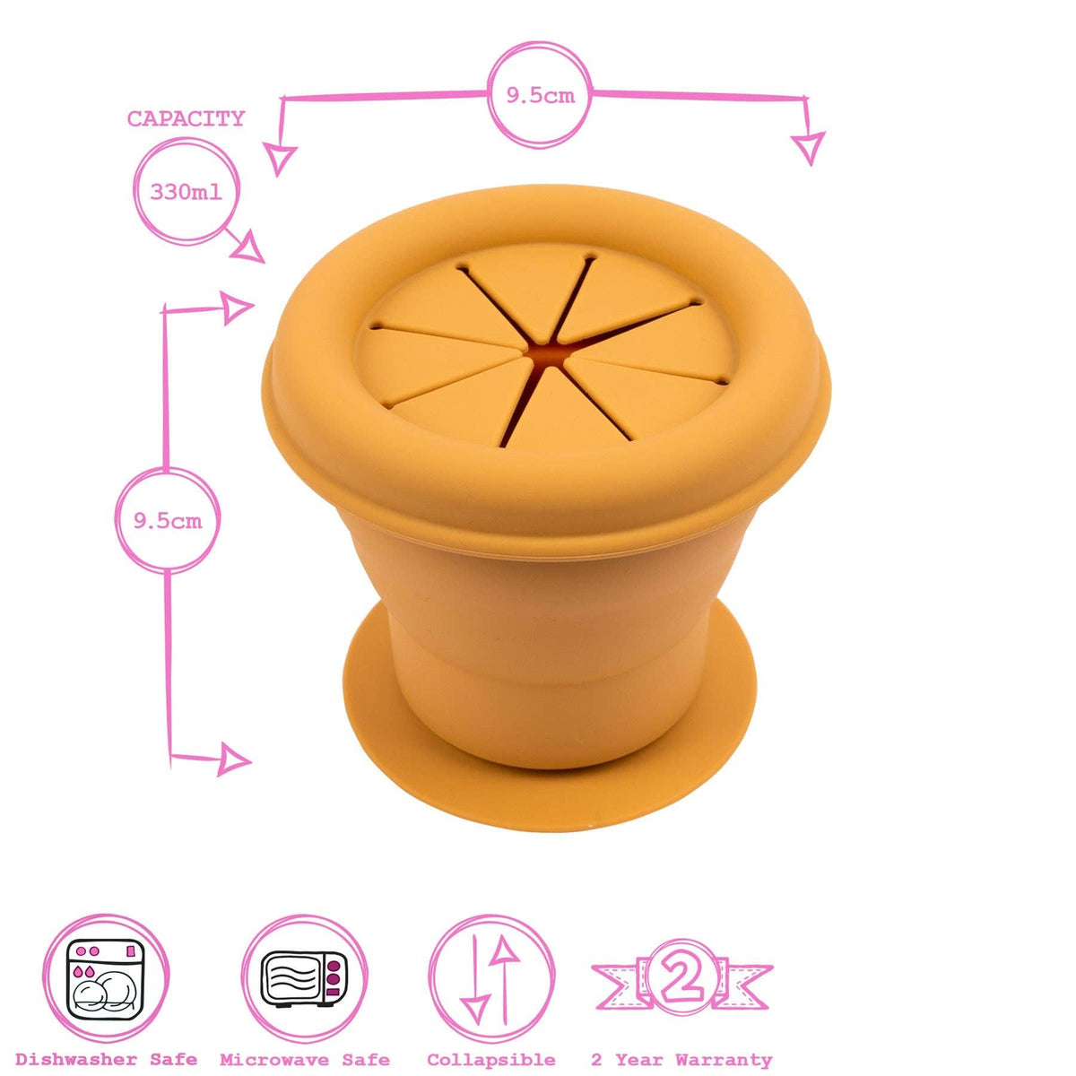 Baby Silicone Snack Pot - By Tiny Dining: Silver Sage