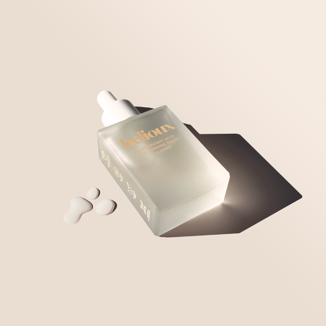 Helioux Self Tanning Drops For Face &amp; Body with Hyaluronic Acid