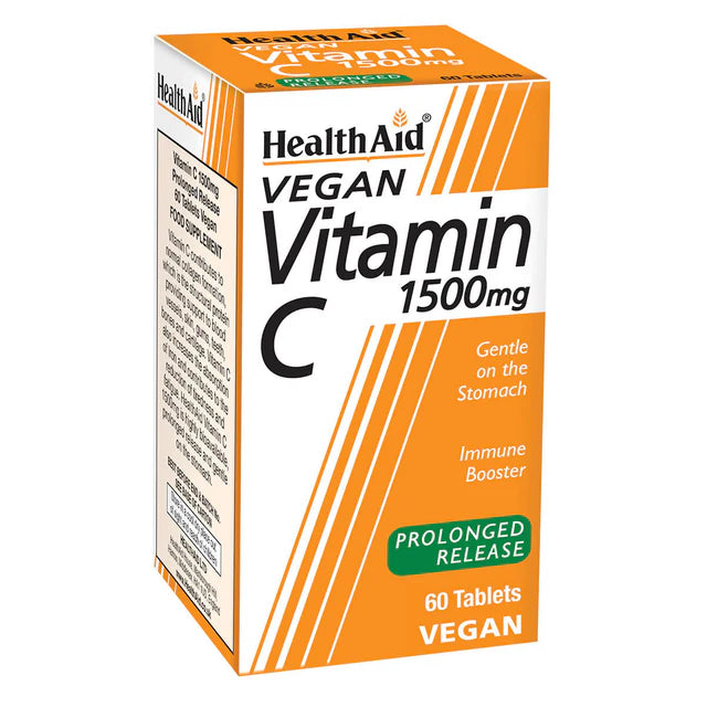 HealthAid Vitamin C 1500mg Prolonged Release Tablets - Immune support and antioxidant protection.