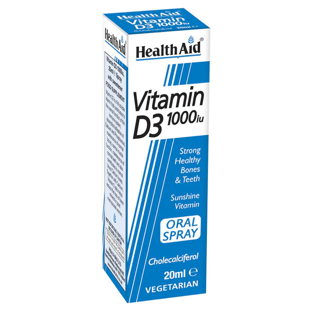 HealthAid Vitamin D3 1000iu Spray - Immune support and bone health.