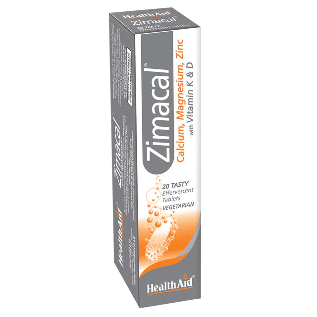 HealthAid Zimacal Effervescent Tablets - Supports bone health and immune system.