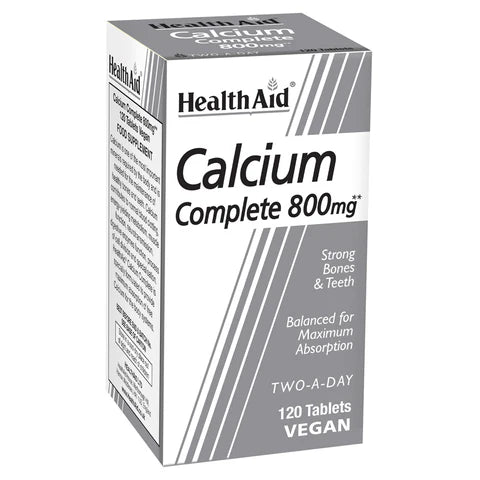 HealthAid Calcium Complete 800mg Tablets - Bone and teeth health support.
