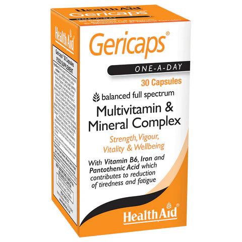 HealthAid Gericaps Capsules - Supports vitality, energy levels, and overall health.