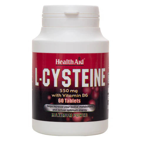HealthAid L-Cysteine 550mg Tablets - Immune and antioxidant support.