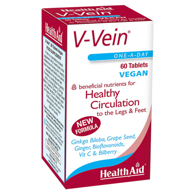 HealthAid V-Vein Tablets - Supports vein health and circulation.