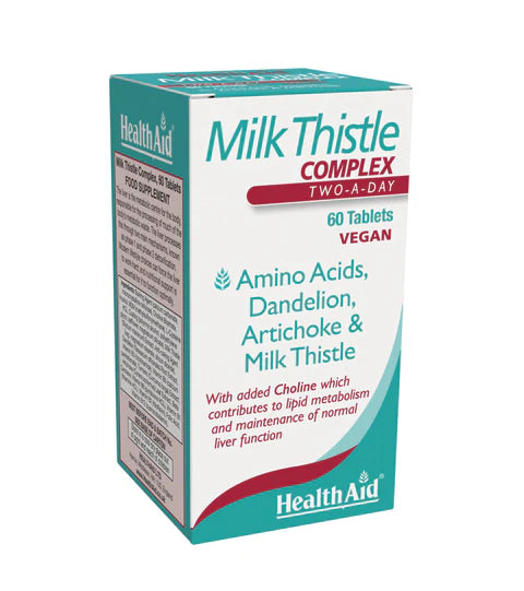 HealthAid Milk Thistle Complex Tablets - Liver health and detoxification support.
