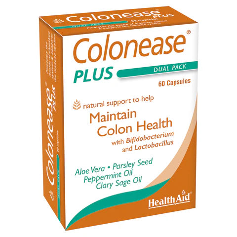 HealthAid Colonease Plus Capsules - Supports digestive health and relieves bloating.