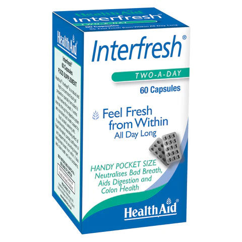 HealthAid Interfresh Capsules - Natural breath freshening support.