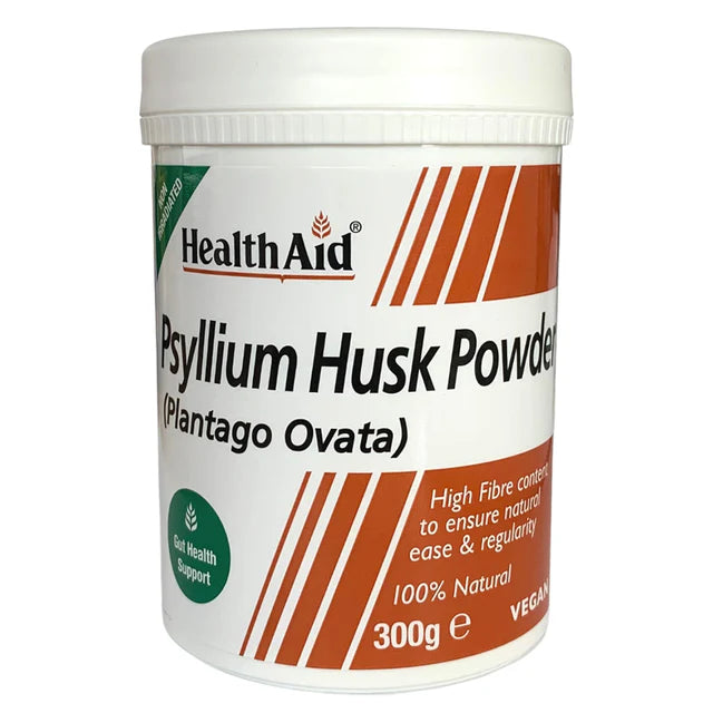 HealthAid Psyllium Husk Fibre 300g Powder - Digestive health and regularity support.