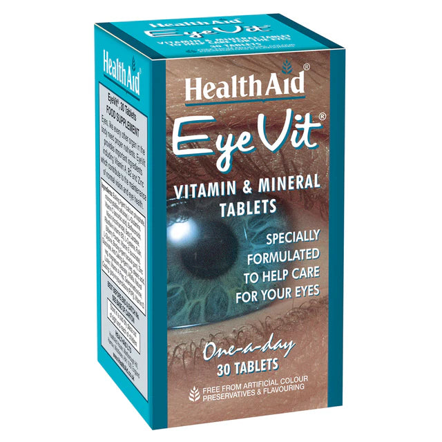HealthAid Eyevit Prolonged Release Tablets - Supports eye health and vision.