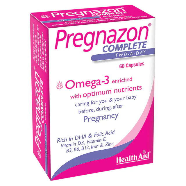 HealthAid Pregnazon Complete Capsules - Comprehensive pregnancy nutritional support.