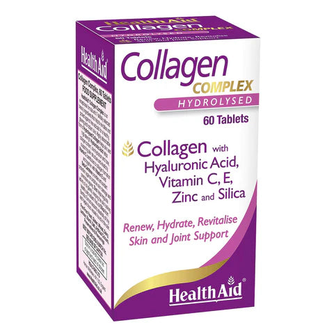 HealthAid Collagen Complex Tablets - Supports skin health, elasticity, and hydration.