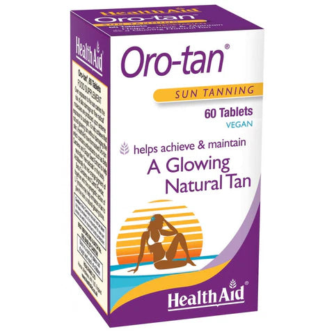 HealthAid OroTan Tablets - Natural tanning and skin health support.