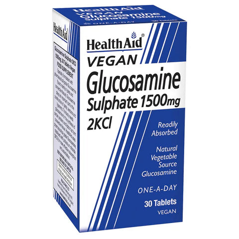 HealthAid Glucosamine Sulphate 1500mg 2KCl Tablets - Joint health and cartilage maintenance support.