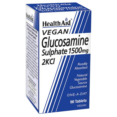 HealthAid Glucosamine Sulphate 1500mg 2KCl Tablets - Joint health and cartilage maintenance support.