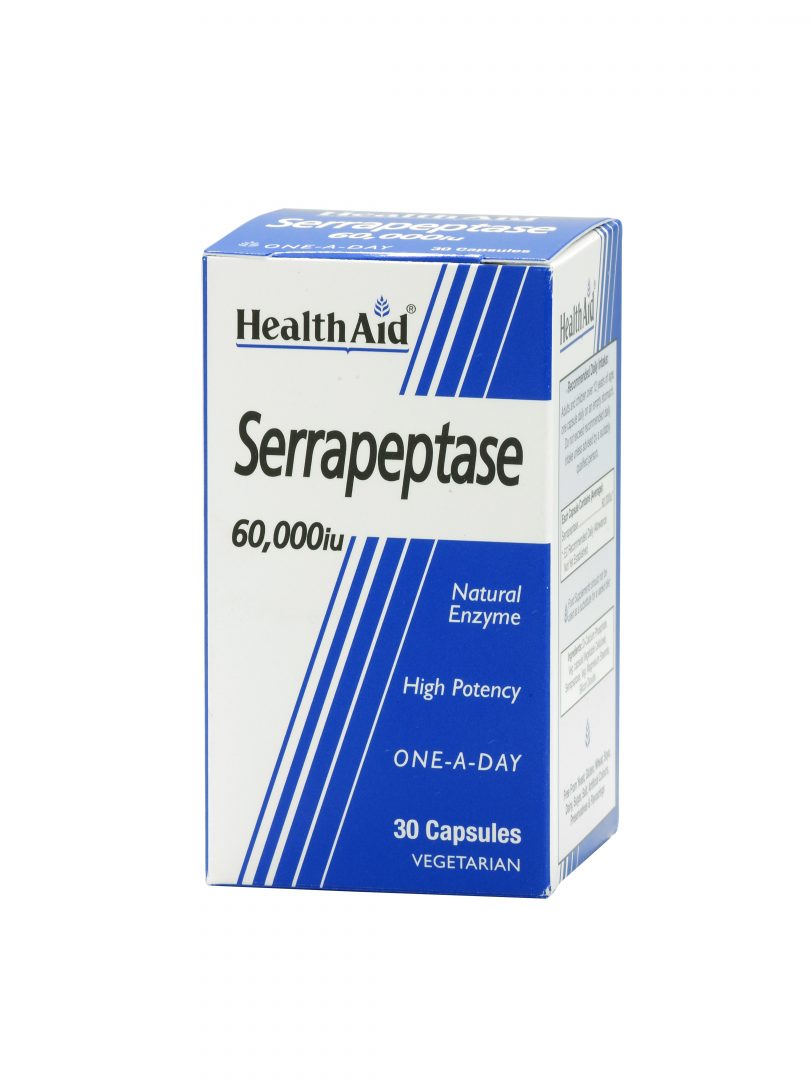 HealthAid Serrapeptase 60000iu Capsules - Natural pain and inflammation support.