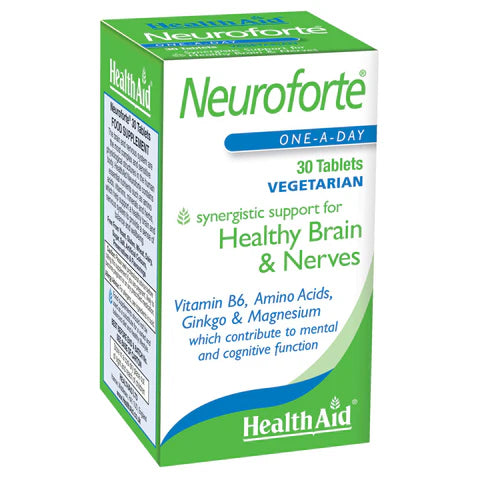 HealthAid NeuroForte Tablets - Nervous system and mental well-being support.