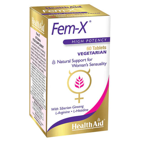 HealthAid Fem-X Tablets - Supports female libido and energy levels.