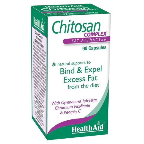 HealthAid Chitosan Complex Capsules - Weight management and fat binding support.