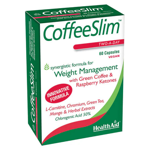 HealthAid CoffeeSlim Vegicaps - Supports weight management and metabolism.