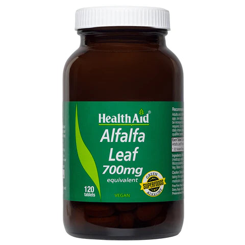 HealthAid Alfalfa Leaf 700mg Tablets - General health and vitality support.