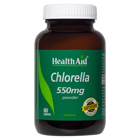 HealthAid Chlorella 550mg Tablets - Detoxification and immune health support.